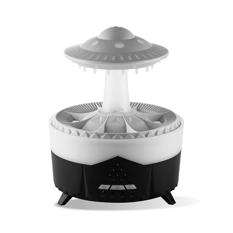 Diffuseur d’arômes effet pluie design OVNI coloris noir vue produit