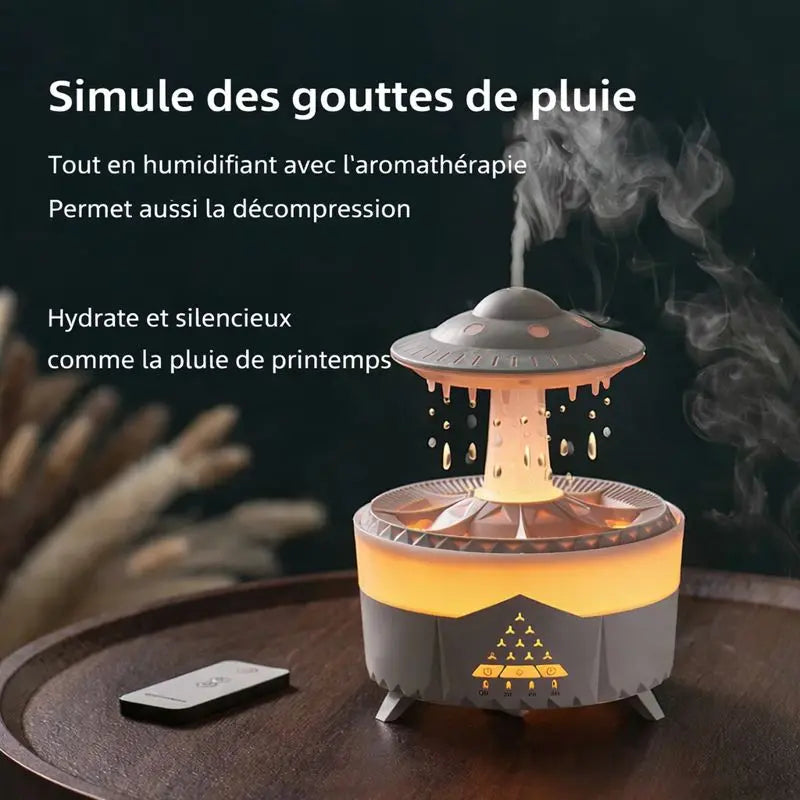 Diffuseur d’arômes effet pluie simulant des gouttes pour la détente et l’aromathérapie