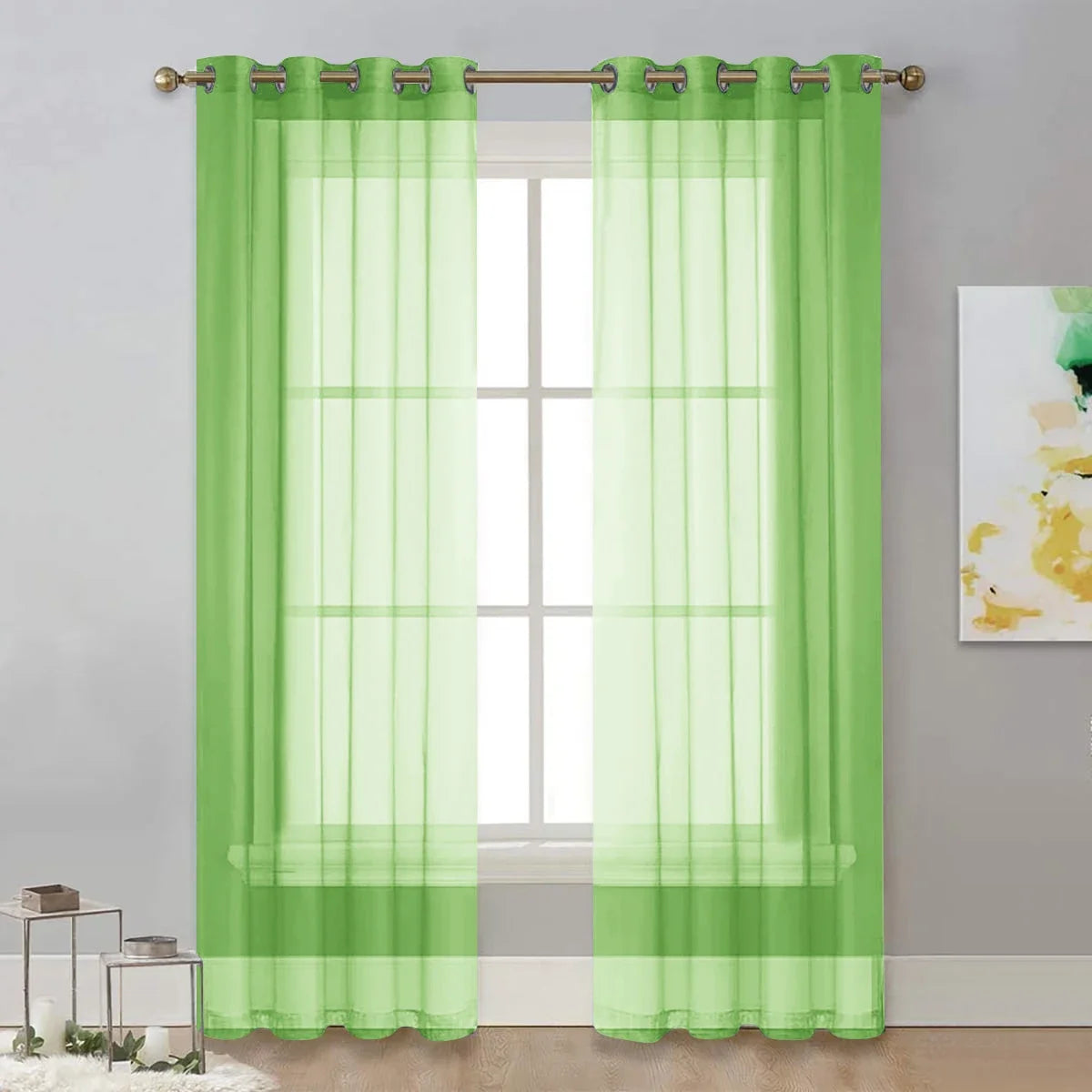 Voilage Uni Moderne Translucide Œillets | Déco du Monde