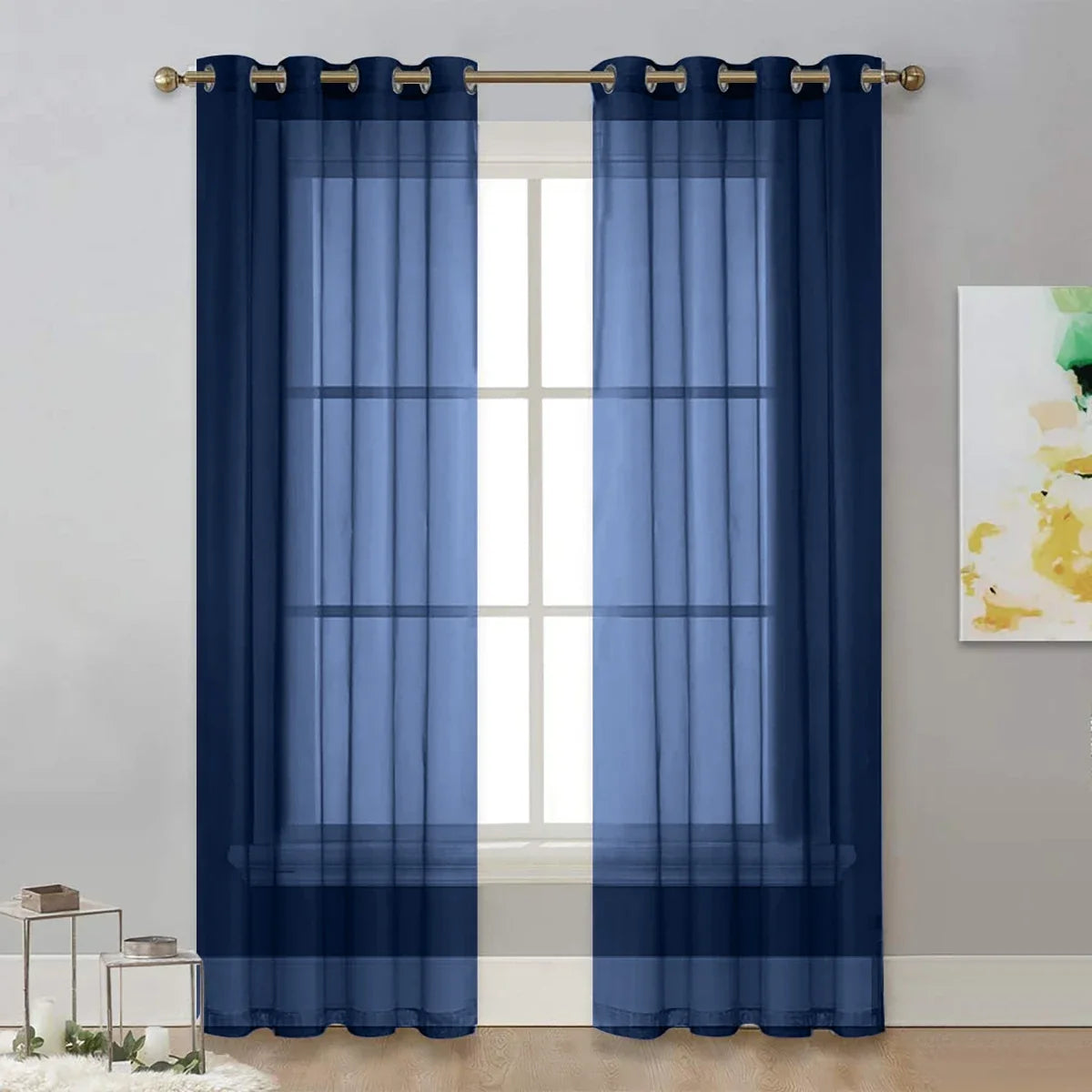 Voilage Uni Moderne Translucide Œillets | Déco du Monde