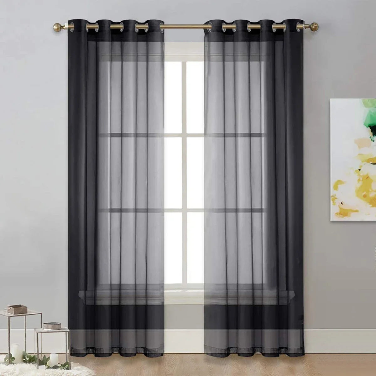 Voilage Uni Moderne Translucide Œillets | Déco du Monde