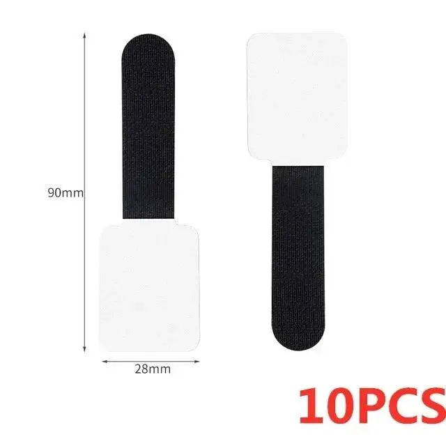 Attaches câbles velcro noires autocollantes pour organisation des fils