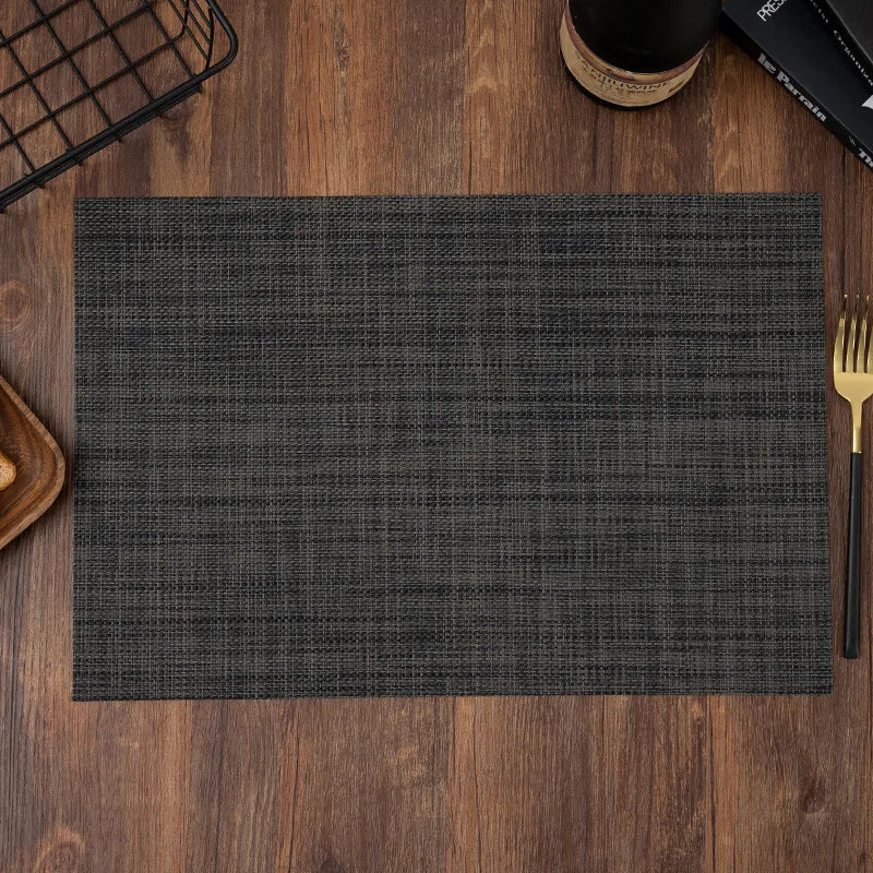 Tapis de table noir antidérapant au style moderne pour table de repas